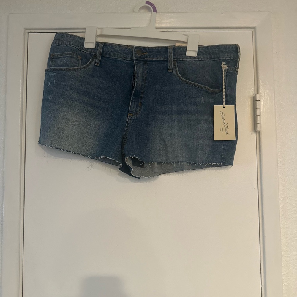 Plus Size Blue Denim Shorts- Universal Thread